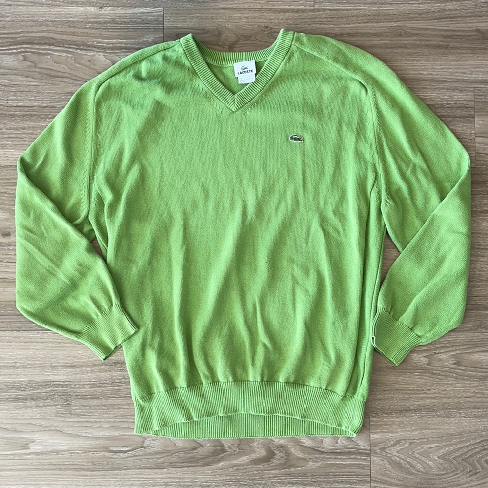 Vintage Men’s LACOSTE Lime Green Sweater